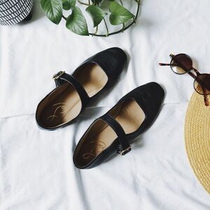 SAM EDELMAN • Elegant Black Michaela Mary Jane Flats